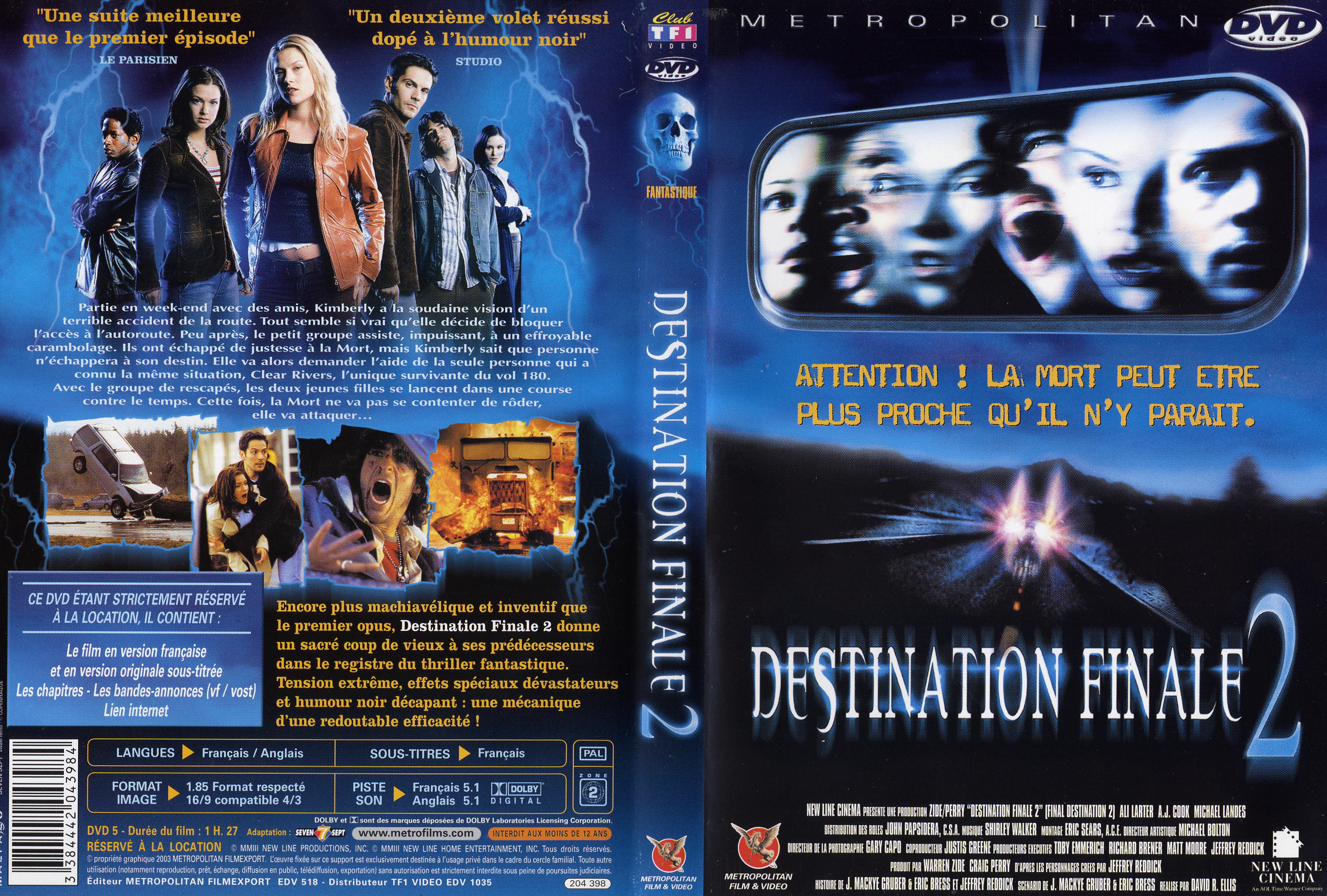 Destination Finale 2 jacquette dvd